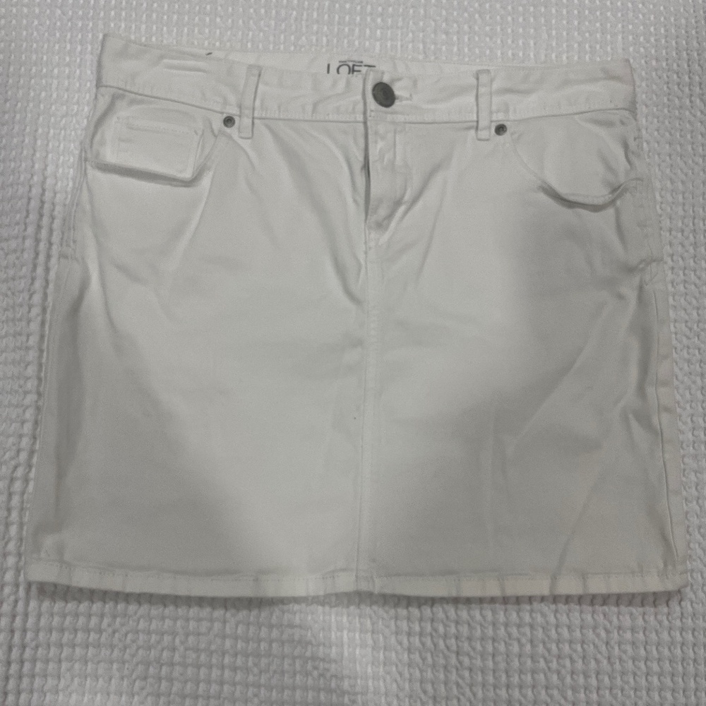White jeans skirt